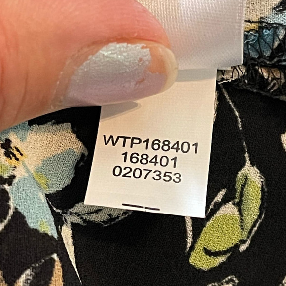 J. Jill Floral Sheer Layered Long Sleeve Button Down Shirt Women's SZ Small - Picture 10 of 10